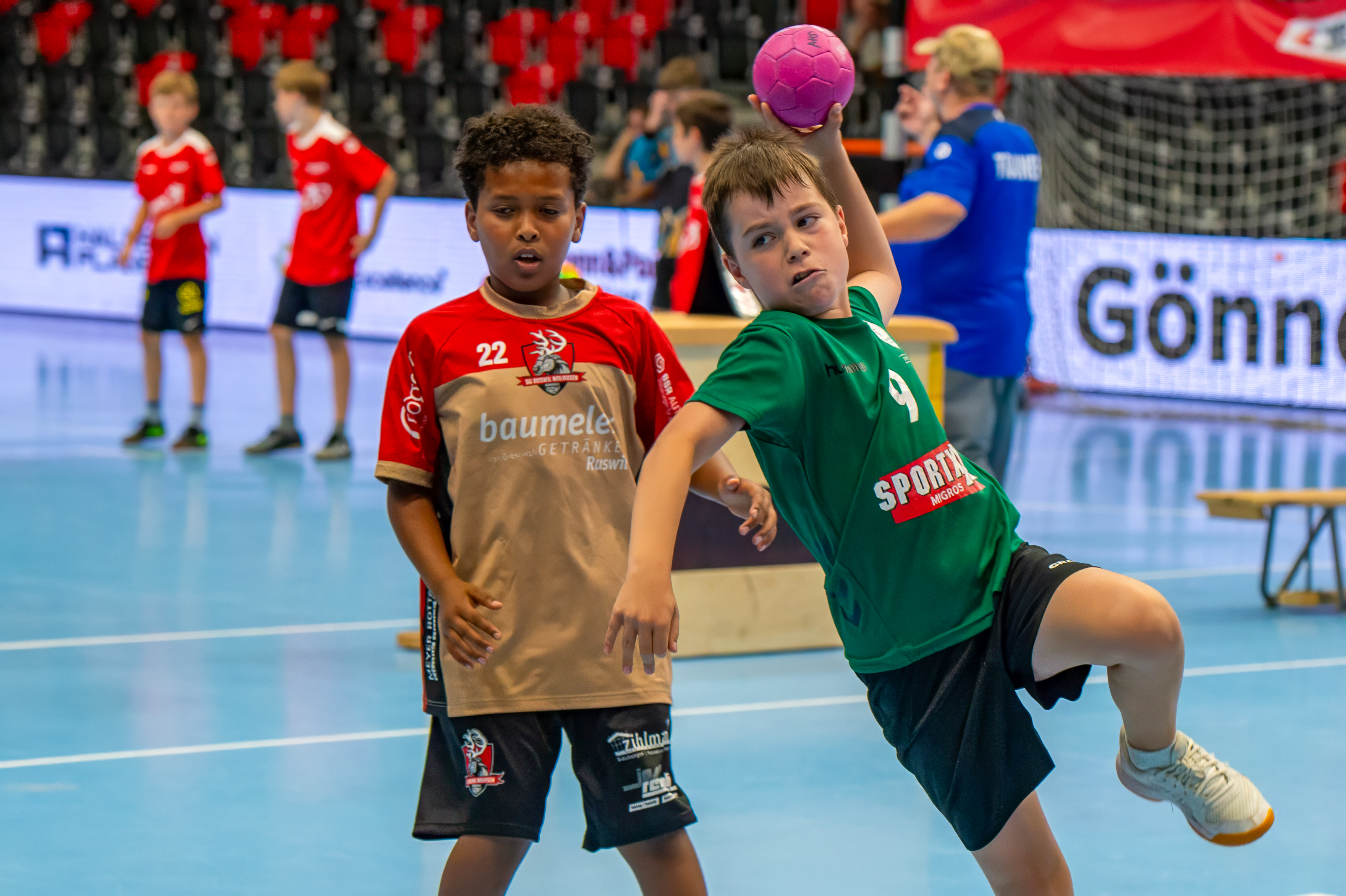 Voller Einsatz. Handball-Junior